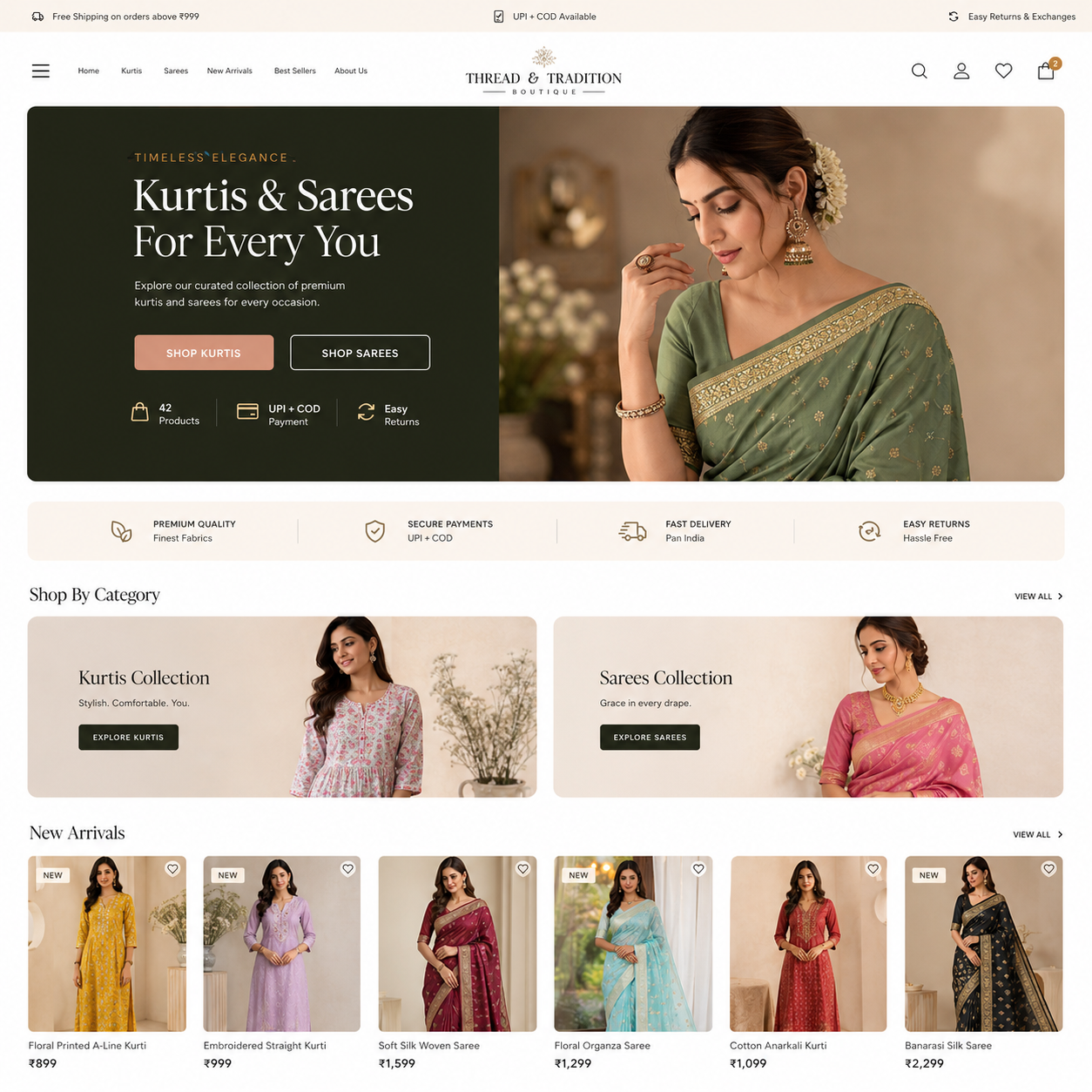 Thread & Tradition online storefront